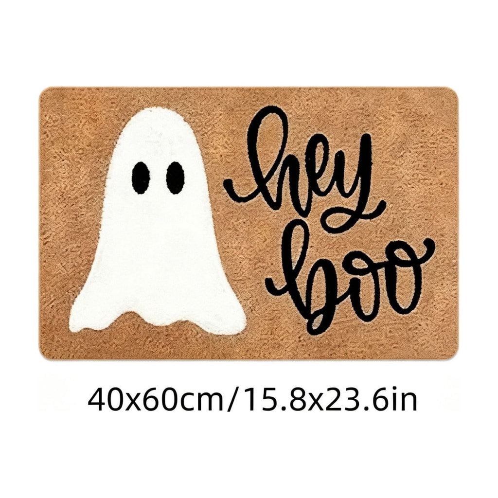 Halloween Doormat Vintage Retro Style Mat 23.6x15.7in Secure-Grip Absorbent Coir Look Entryway Rug for Front Porch Indoor Outdoor Decor by OVFUIZ