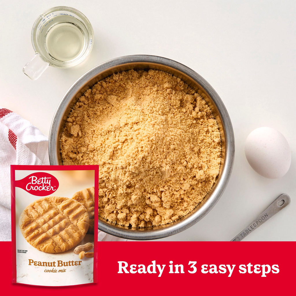 Betty Crocker Peanut Butter Cookies, Cookie Baking Mix, 17.5 oz