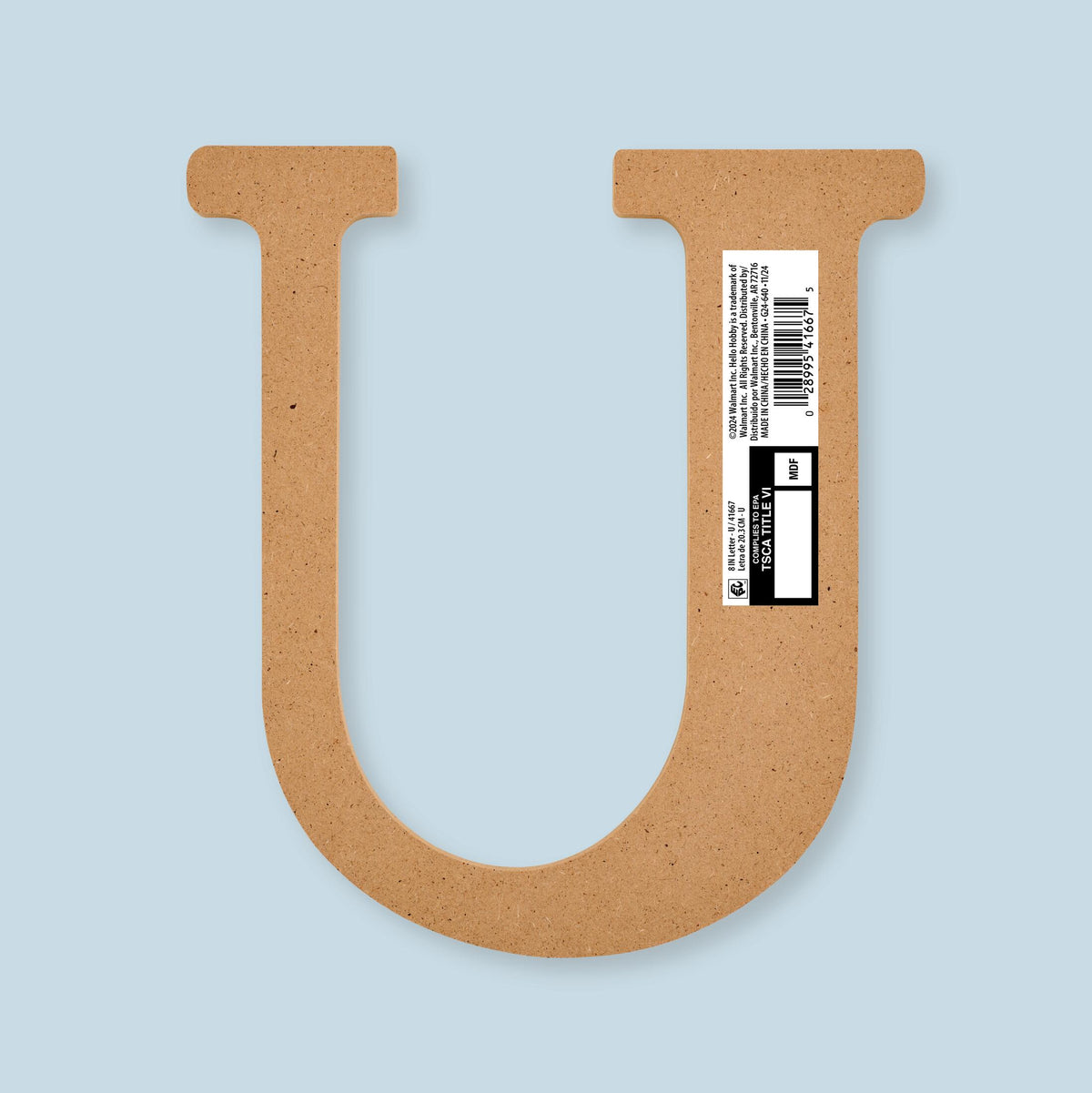 Hello Hobby Surfaces Unfinished Wood MDF Letter A, 8 in