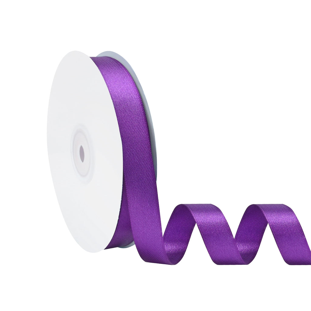 LoomJoyz Double Face Light Purple Satin Ribbon 5/8 inch X 50 Yards, Easter & Spring Decor Ribbon for Gift Wrapping, Weddings, Parties, Hair Bows & Invitations Decorations