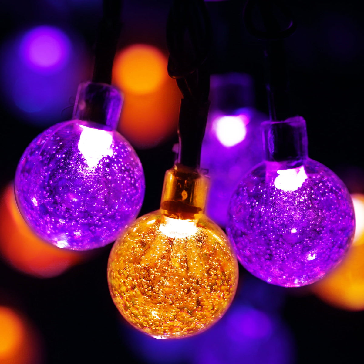 Toodour Solar String Lights Outdoor, 35.6ft 60 LED Waterproof Solar Powered Globe Patio Lights with 8 Modes for Garden Home Gazebo Yard Decorations (Warm White)