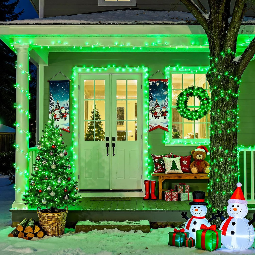 JMEXSUSS 200 LED Christmas Lights Indoor Outdoor, Connectable Warm White Christmas Tree Lights Clear Wire, 66 Ft Twinkle Fairy String Lights Plug in for Bedroom Wedding Christmas Tree Decorations