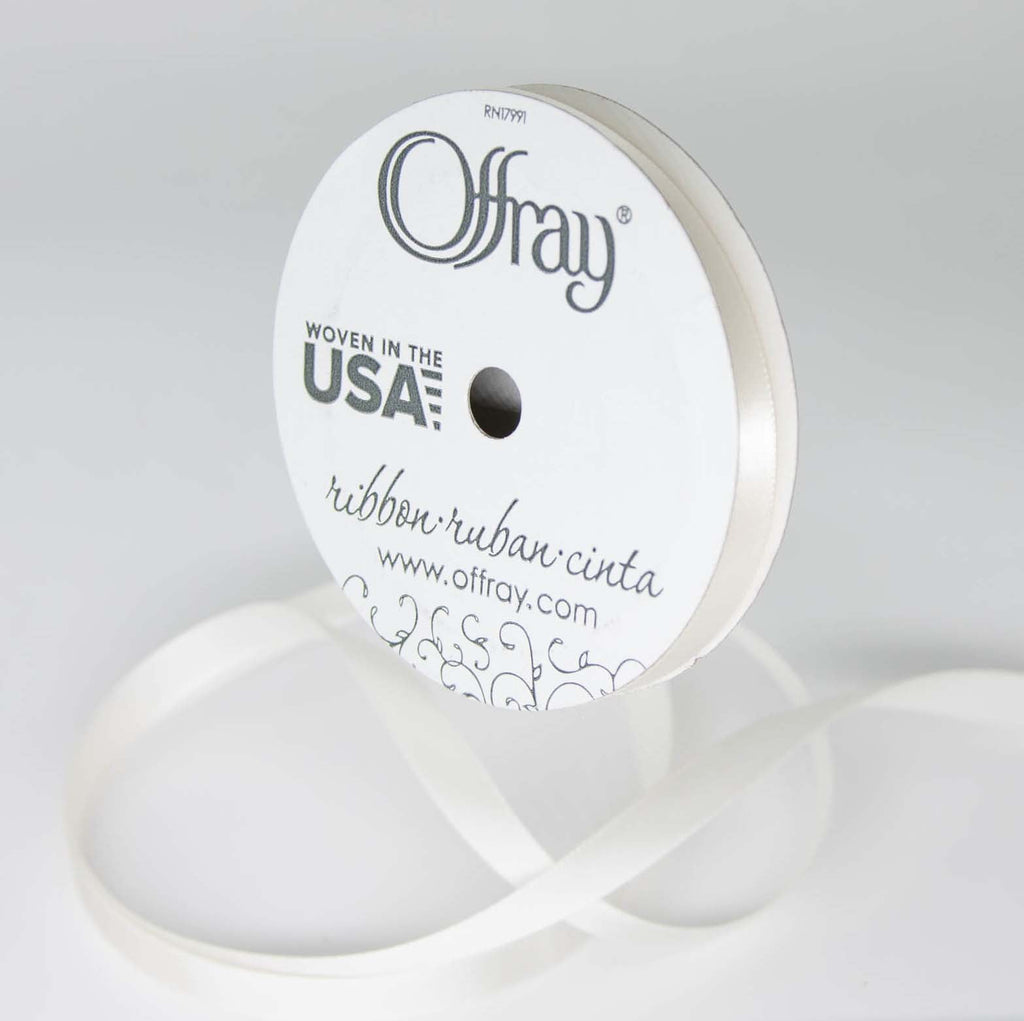 Offray Ribbon, Red Wine 3/8 inch Single Face Satin Polyester Ribbon, 18 feet