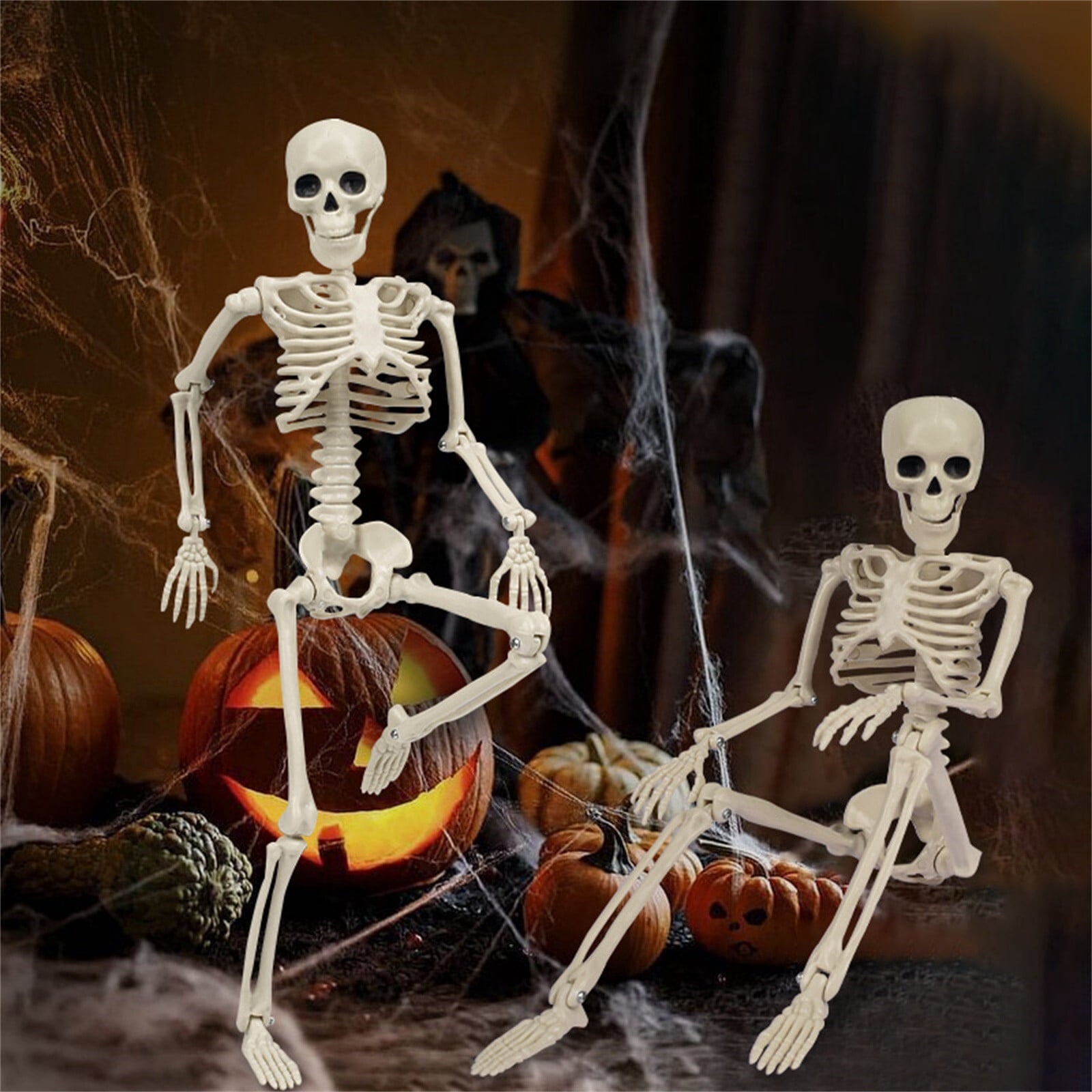 amlbb Halloween Decoration Halloween Skeleton Horror Decorations Simulation Animals Skeleton Ornaments Bar Decoration Frogs Skeleton on Clearance