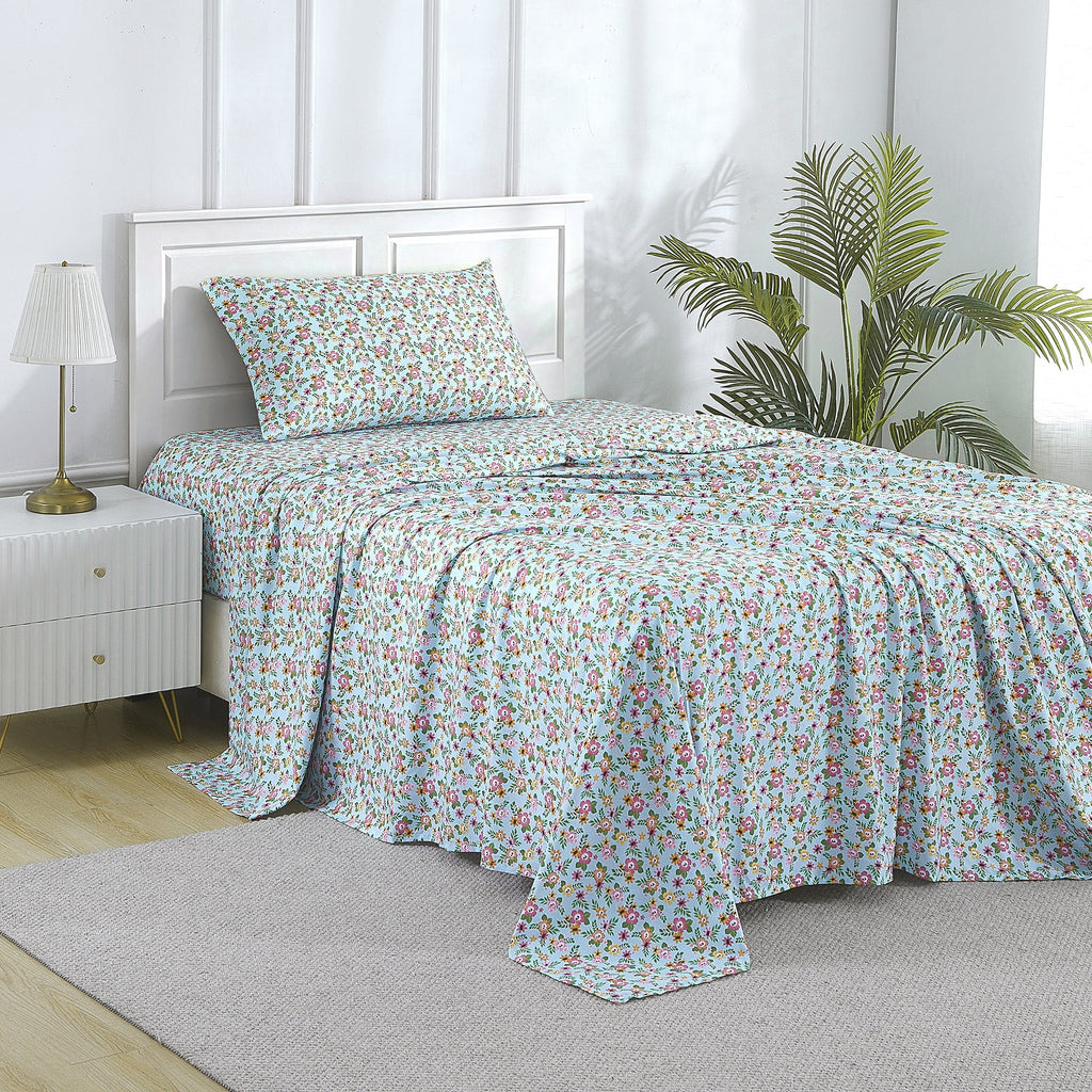 Summerween Crafted by Catherine Full 4-Piece Sheet Set, Black & White Nautical Ghosts