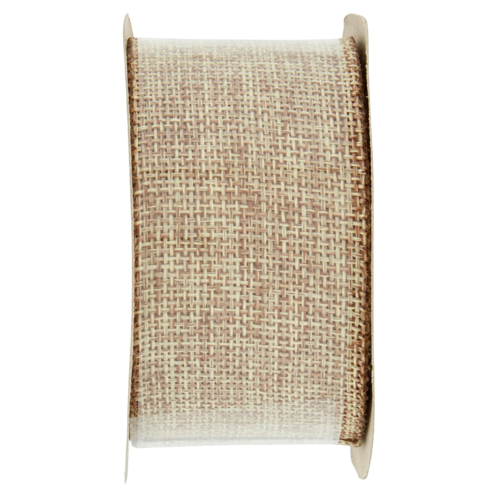 Offray Ribbon, Torrid Orange 1 1/2 inch Woven Burlap Woven Ribbon, 9 feet