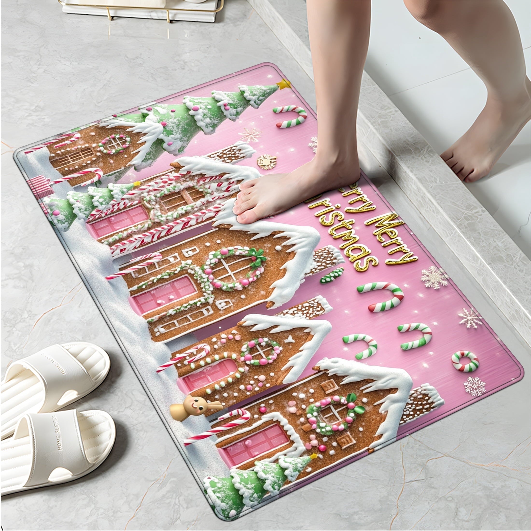 YIMEIS Halloween decoration Kitchen rugs Washable flannel Printed Area Rug and Mats DoorMats, bath mat,Autumn and Winter Festival Decoration-Halloween Undead 15.7'' x 23.6''