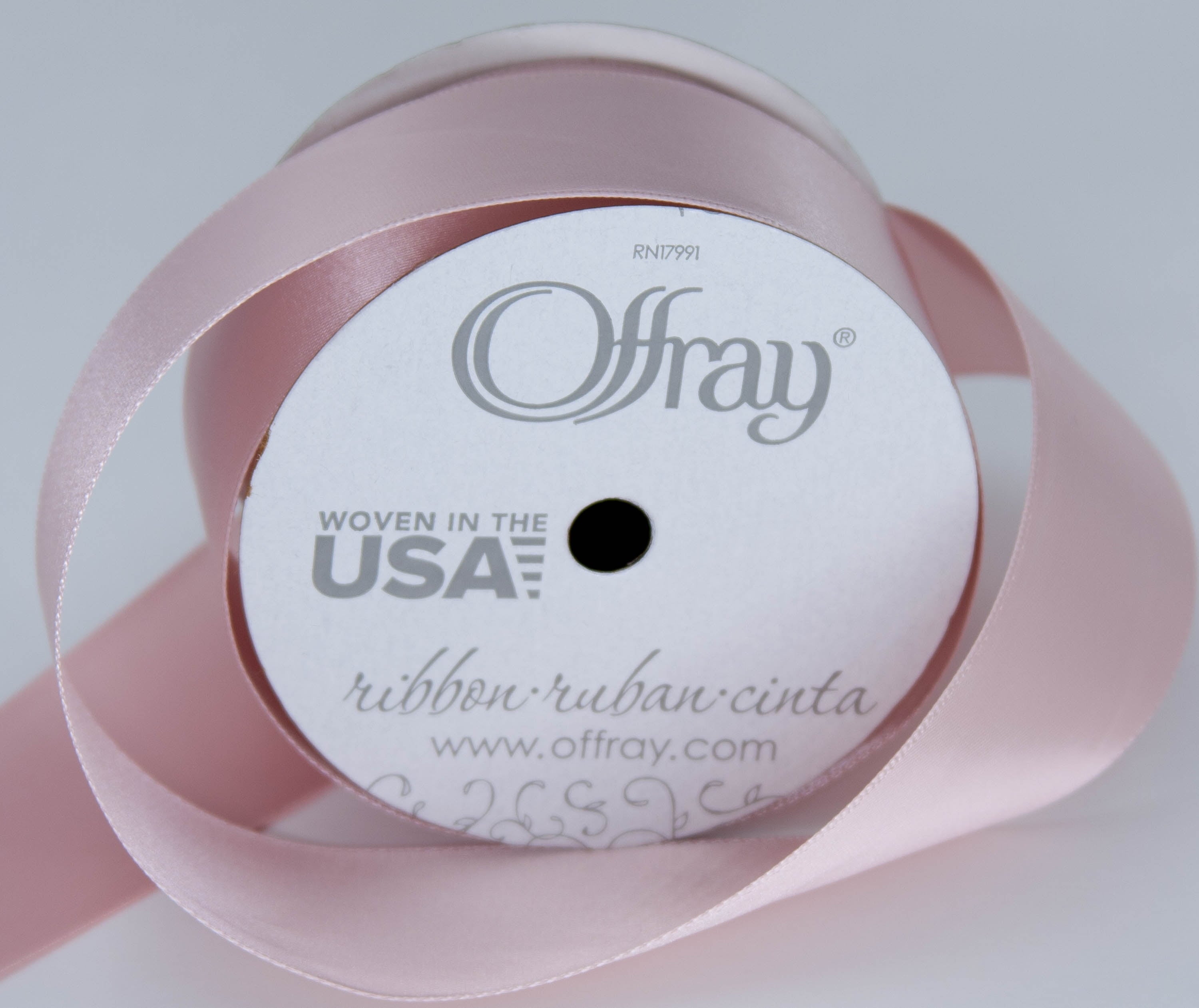 (2 pack) Offray Ribbon, Red 1 1/2 inch Double Face Satin Polyester Ribbon, 12 feet