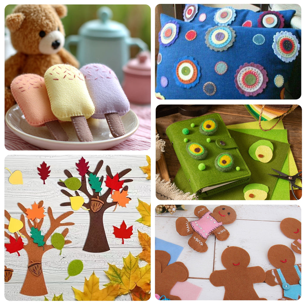 12roll Soft Felt Fabric Sheets, TSV 35.4x7.9'' Colorful DIY Felt Cloth for Christmas Crafts, Handmade Gifts, Party Decor