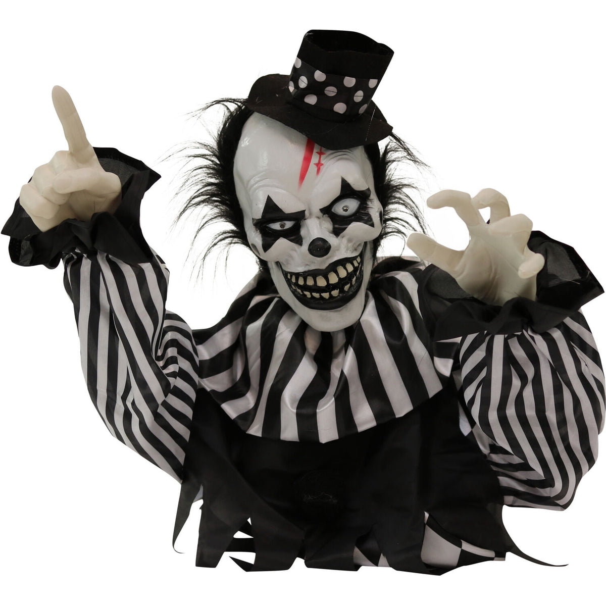 Haunted Hill Farm 1.8 ft Groundbreaker Clown-Vile, Halloween Decoration, Multi-Color, HHFJCLOWN-2LSA