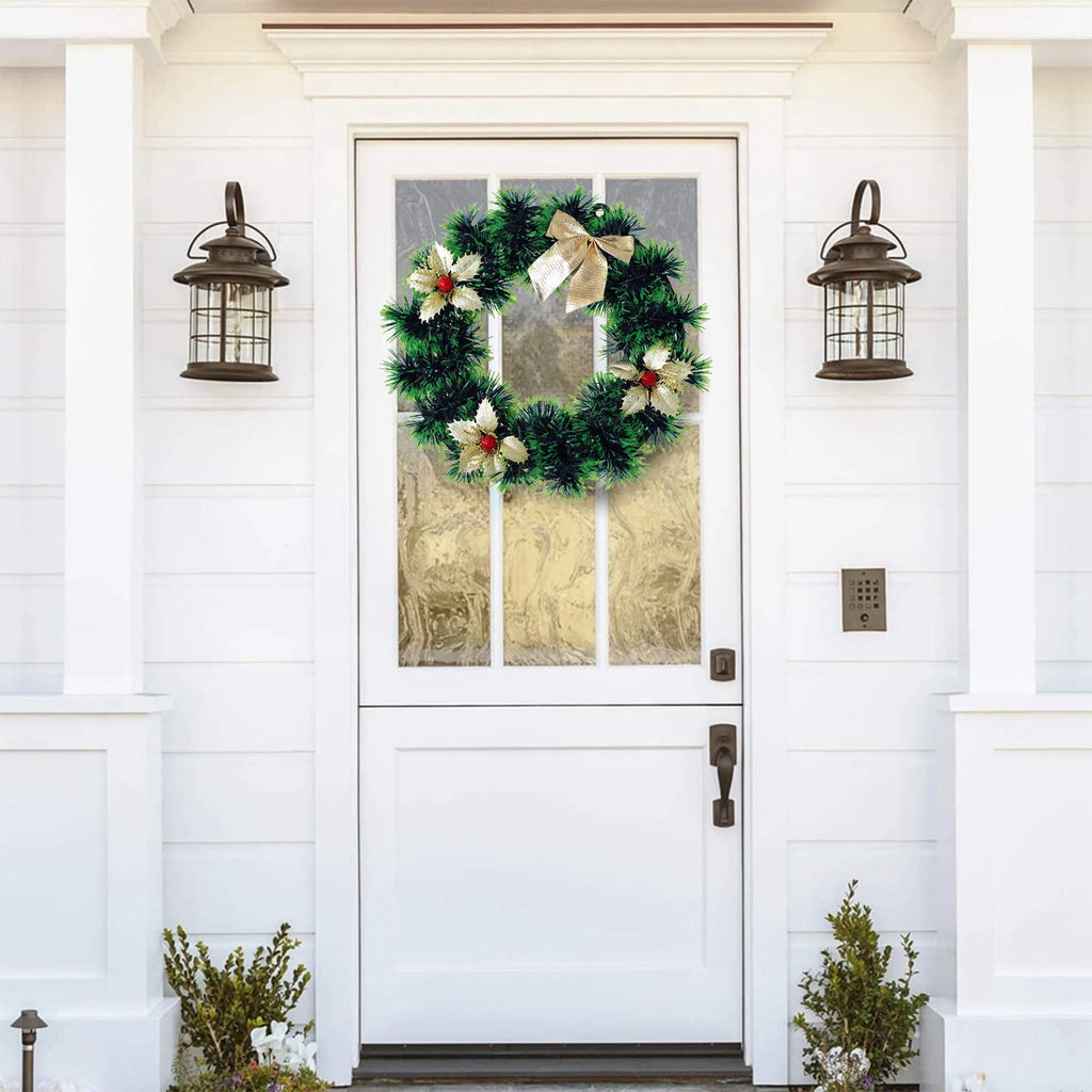 Btomtd Diameter 8" Pumpkin Skull Wreath Halloween Decor Acrylic Round Disk Hanging Ornament with Garland for Front Door Window, B
