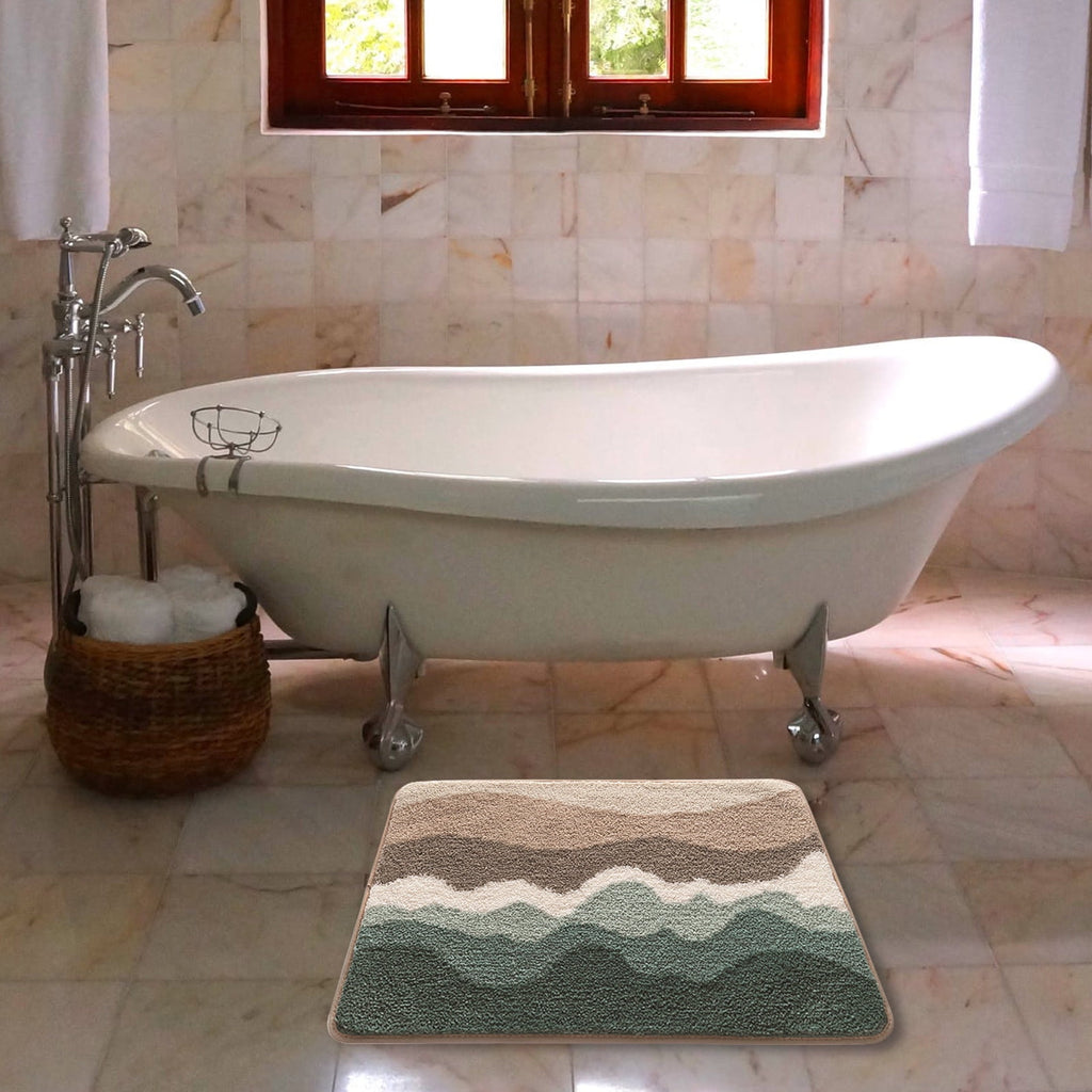 YZEGDCH Bathroom Rugs Yellow Extra Soft Rugs Absorbent Quick Dry Machine Washable