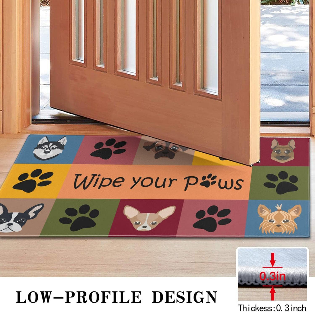 Bear Rugs Tribal Doormat Non-Slip Absorbent Resist Dirt Front Door Mat Machine Washable Welcome Mats Outdoor Inside Floor Rugs for Entryway 30" X 17"…