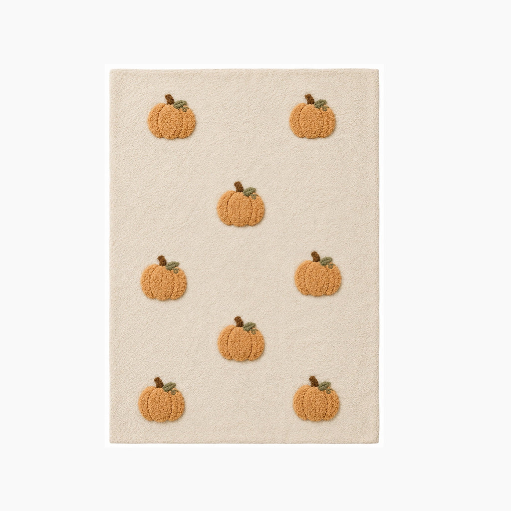 Halloween Thanksgiving Pumpkin Doormat 24x16 Inch, Simple Fall Farmhouse Entrance Mat for Front Porch Patio Home Decor