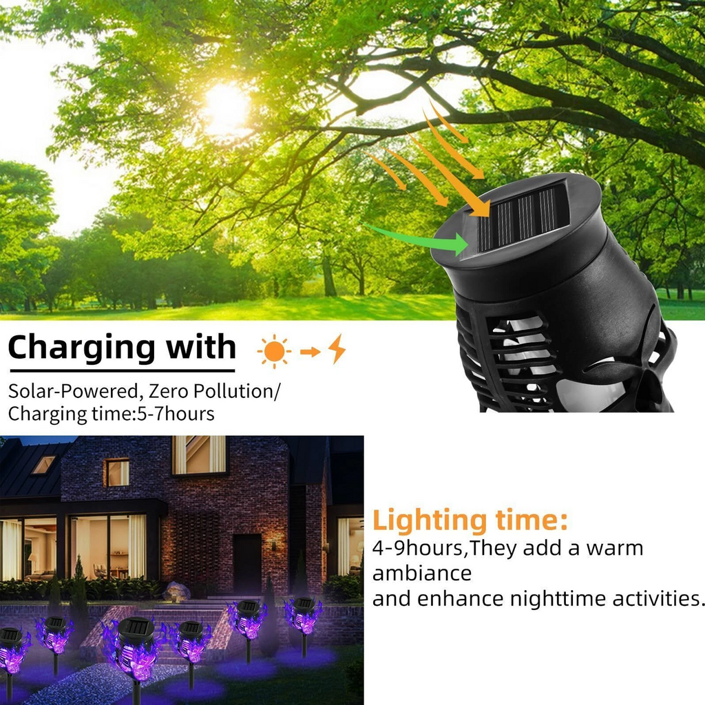 12PCS-Halloween Solar Lights Outdoor Pathway Lights, LED Waterproof Skull Stake Lights for Yard Garden Path Walkway Driveway Patio Lawn Halloween Décor (Purple)