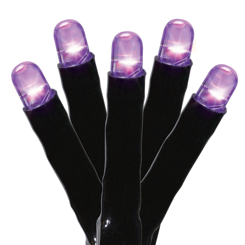 Indoor/Outdoor 100-Count Battery-Operated LED 8-Function Micro String Lights, Orange, 33', Halloween by Way To Celebrate