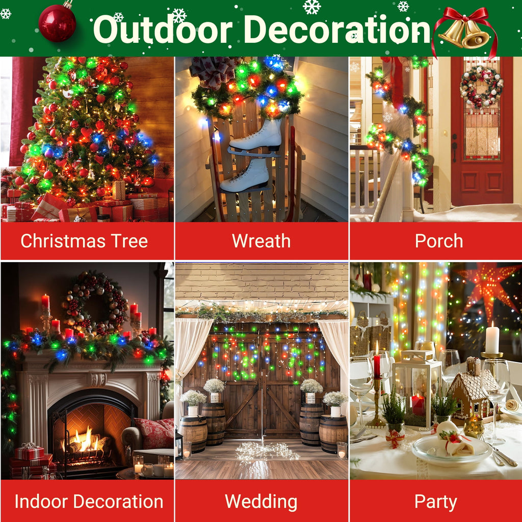 DAYBETTER Christmas String Lights, 16.4ft with 50 Count Mini Lights, Waterproof Christmas Deco Lights for Indoor and Outdoor, Christmas Tree, Garland Birthday
