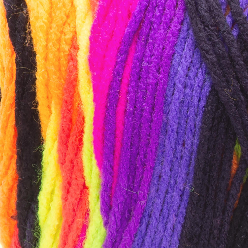 Red Heart Super Saver Jumbo #4 Medium Acrylic Yarn, Bright Stripe 10oz/283g, 482 Yards