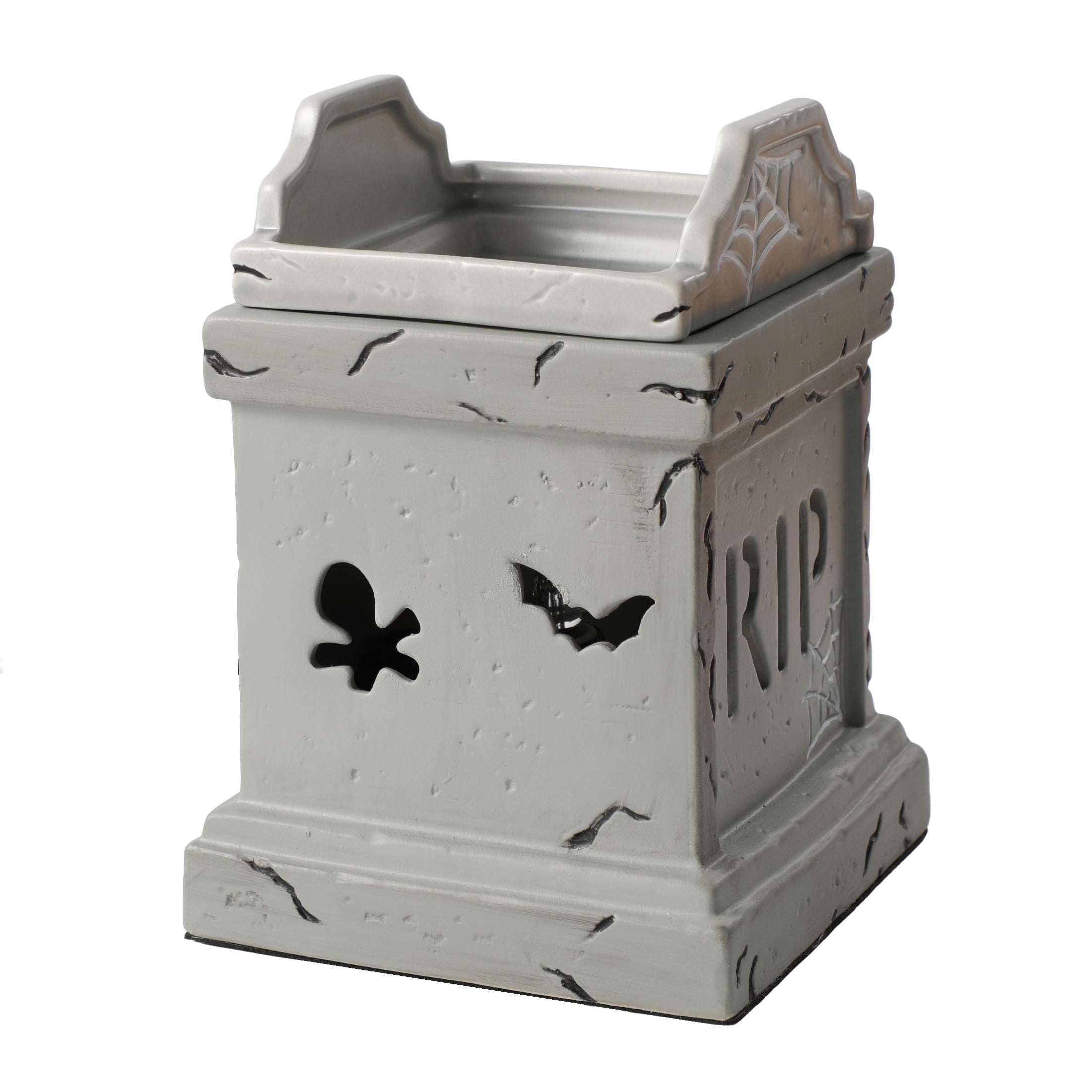 Better Homes & Gardens Halloween Ceramic Electric Plug-in Wax Melt Warmer with Farm Apple Pumpkin Wax Melts, Spooky Ghost