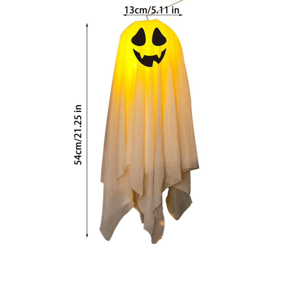 Gallickan 21" Halloween Hanging Light Up Ghost, Lighted Halloween Ghost Decorations, Cute Ghost Halloween Indoor Outdoor Decoration for Trees, Yard, Patio, Lawn, Garden, D