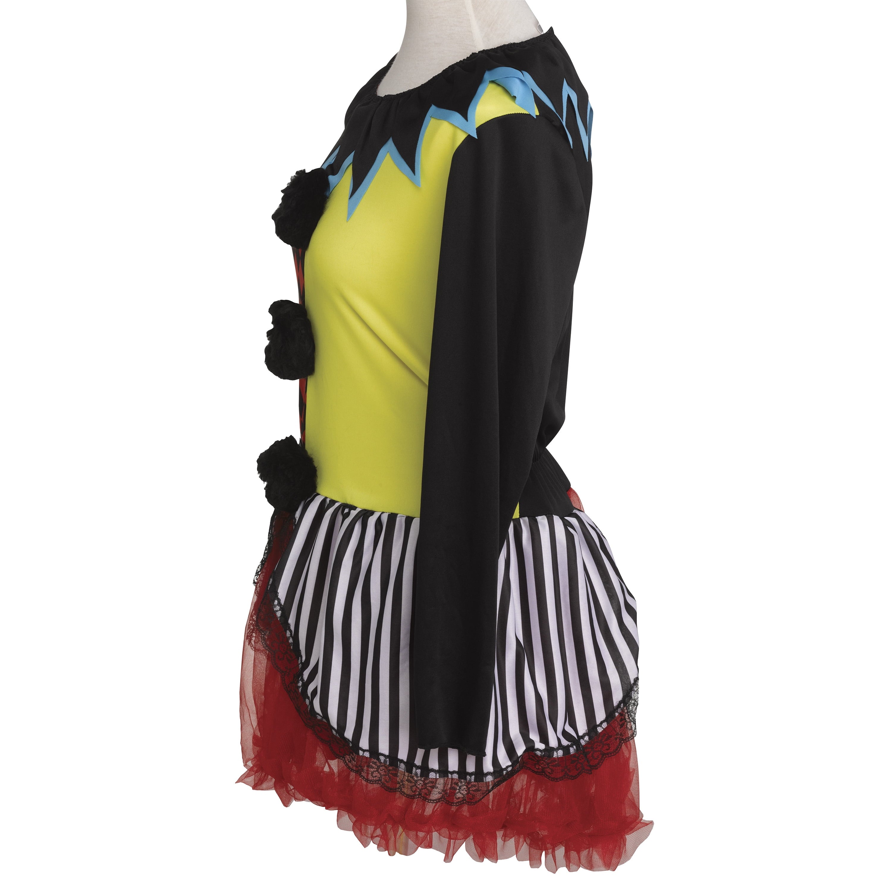 Freakshow Clown Halloween Costume for Adults, Women's Size L (12/14), by Way to Celebrate