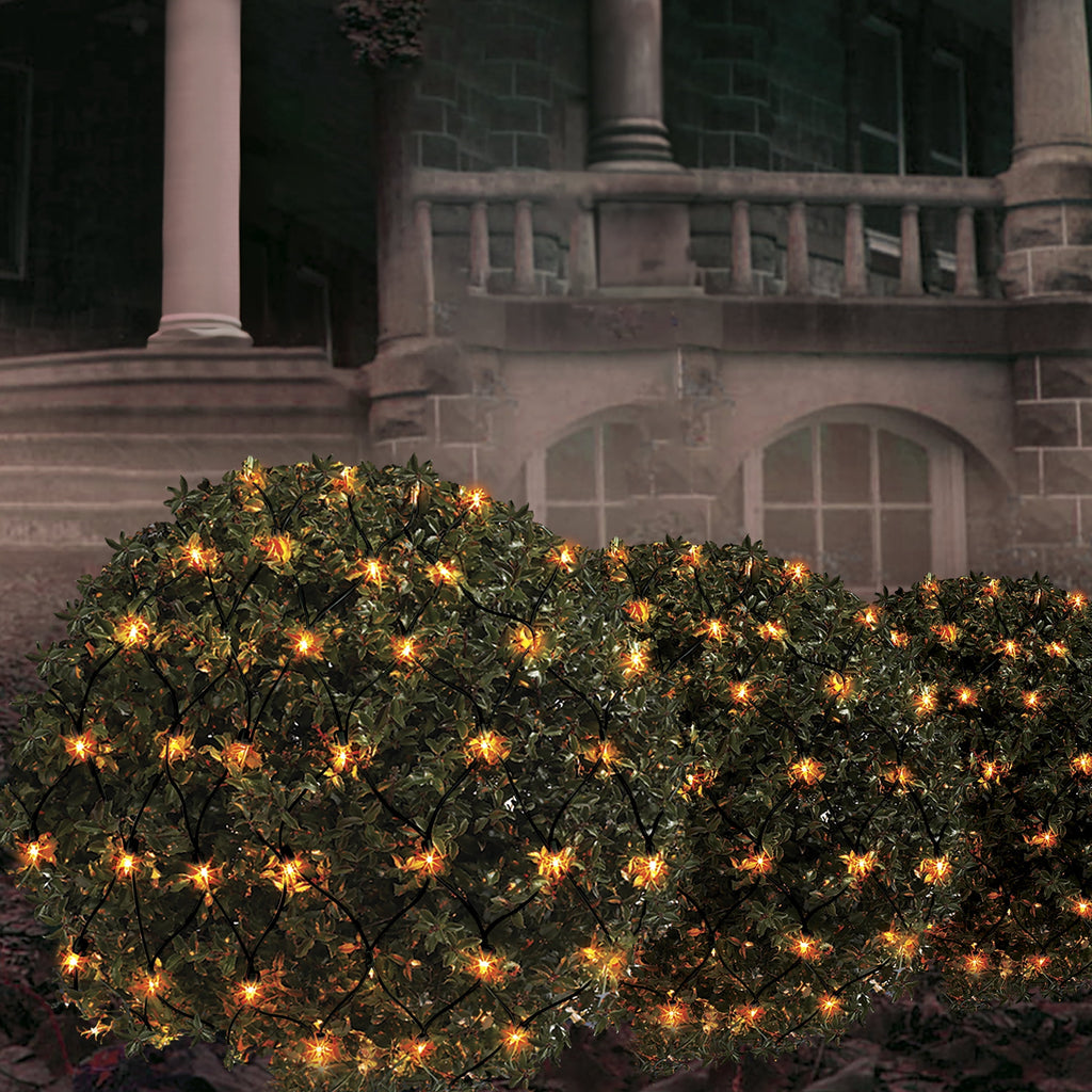 Indoor/Outdoor 50-Count LED Net Lights, Multicolor, 4' x 4', Halloween by Way To Celebrate