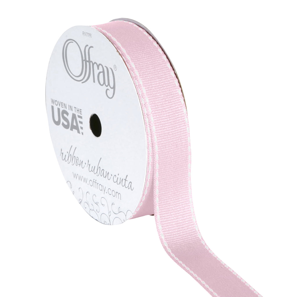 (3 pack) Offray Ribbon, Black and White 5/8 inch Grosgrain Polyester Ribbon, 9 feet