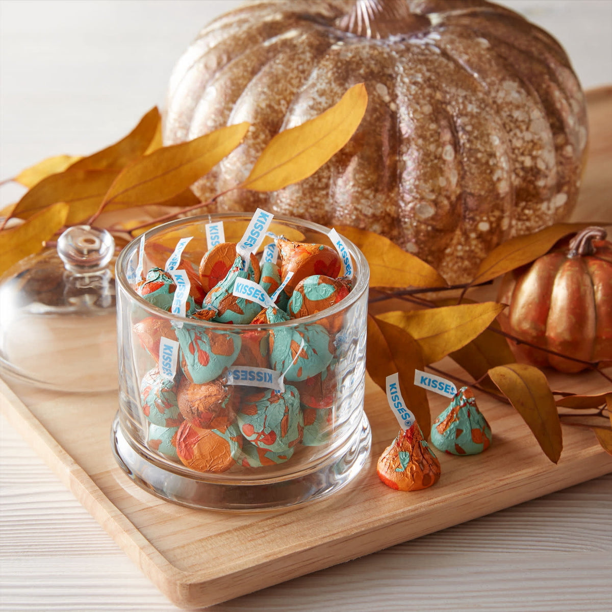 Hershey's Kisses Milk Chocolate, Fall Candy Bag, 9 oz