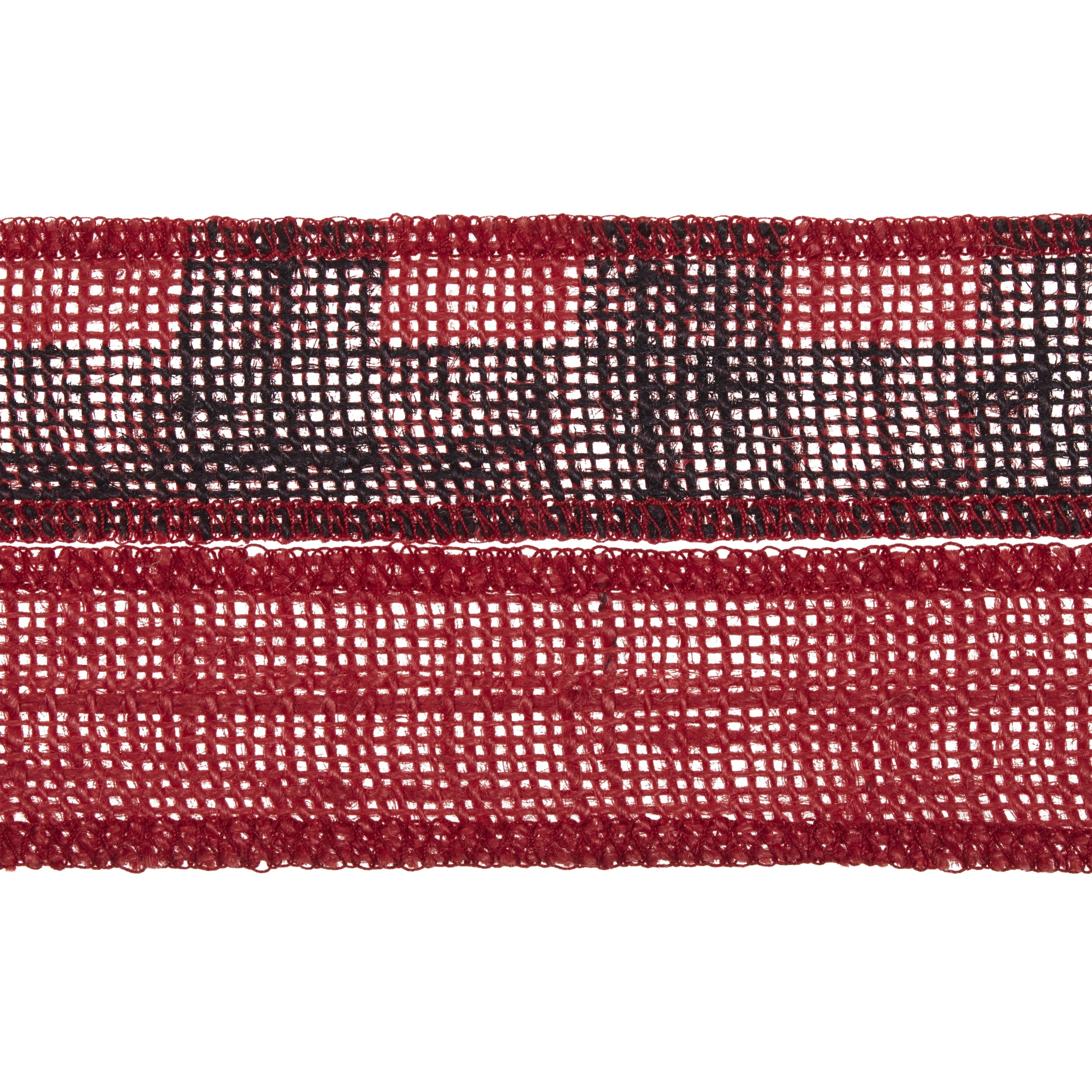 Love, Laugh, Craft Burlap Ribbon Set, 1.5"W x 3-Yds, Natural/White Stripe