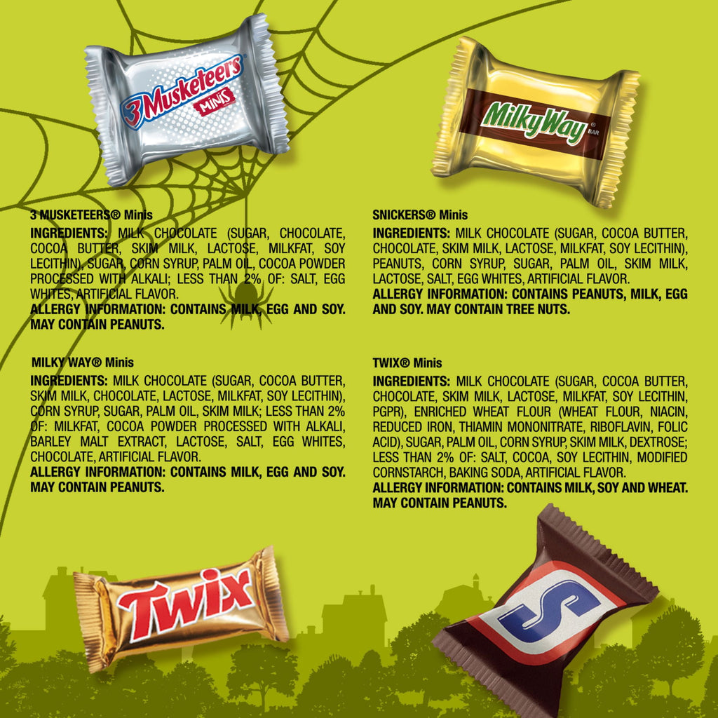 Mars Mixed Snickers, Twix & More Minis Chocolate Halloween Candy Assortment - 295 Count Bulk Bag