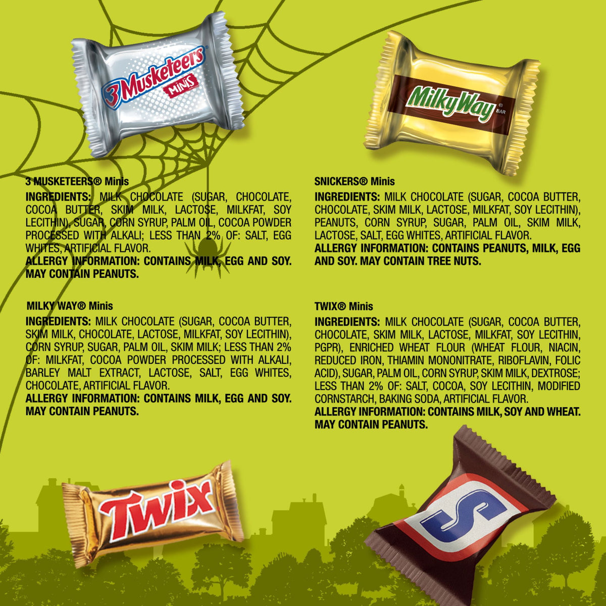 Mars Mixed Snickers, Twix & More Minis Chocolate Halloween Candy Assortment - 295 Count Bulk Bag