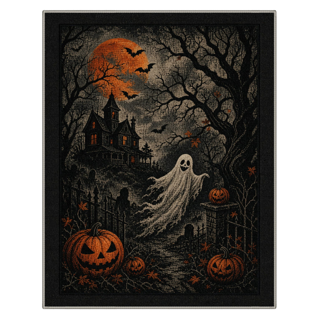 GENIMO 2'x3' Halloween Doormat, Washable Non Slip Soft Whimsical Cat Outdoor Door Mat for Front Door Covered Porch Patio Entryway, Vintage Black