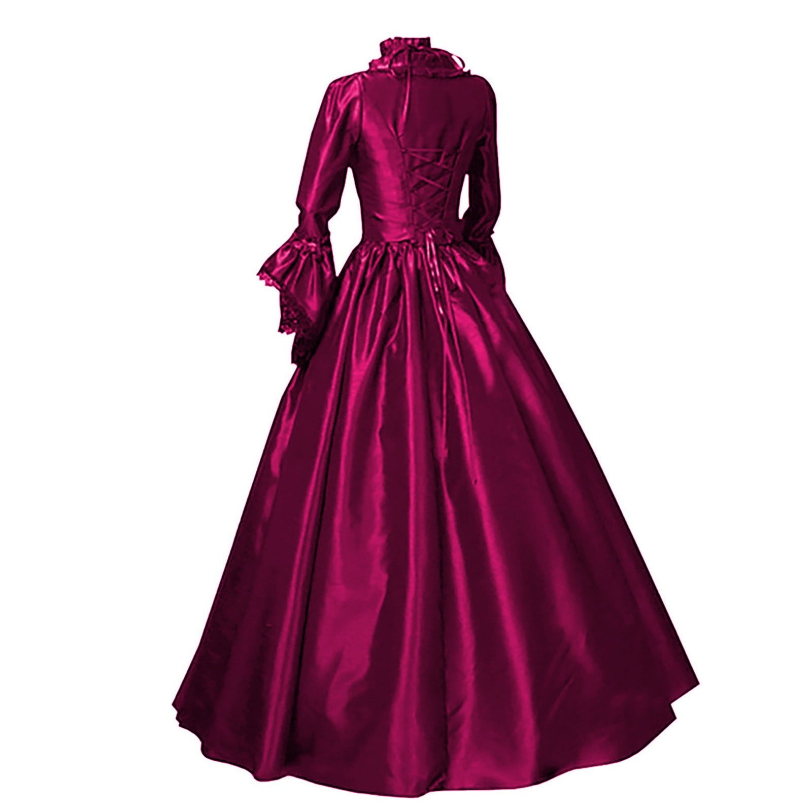 LYXSSBYX Maxi Dresses for Women Women's Long Sleeve Neck Dress Floor Length Cosplay Dress Plus Size Dress