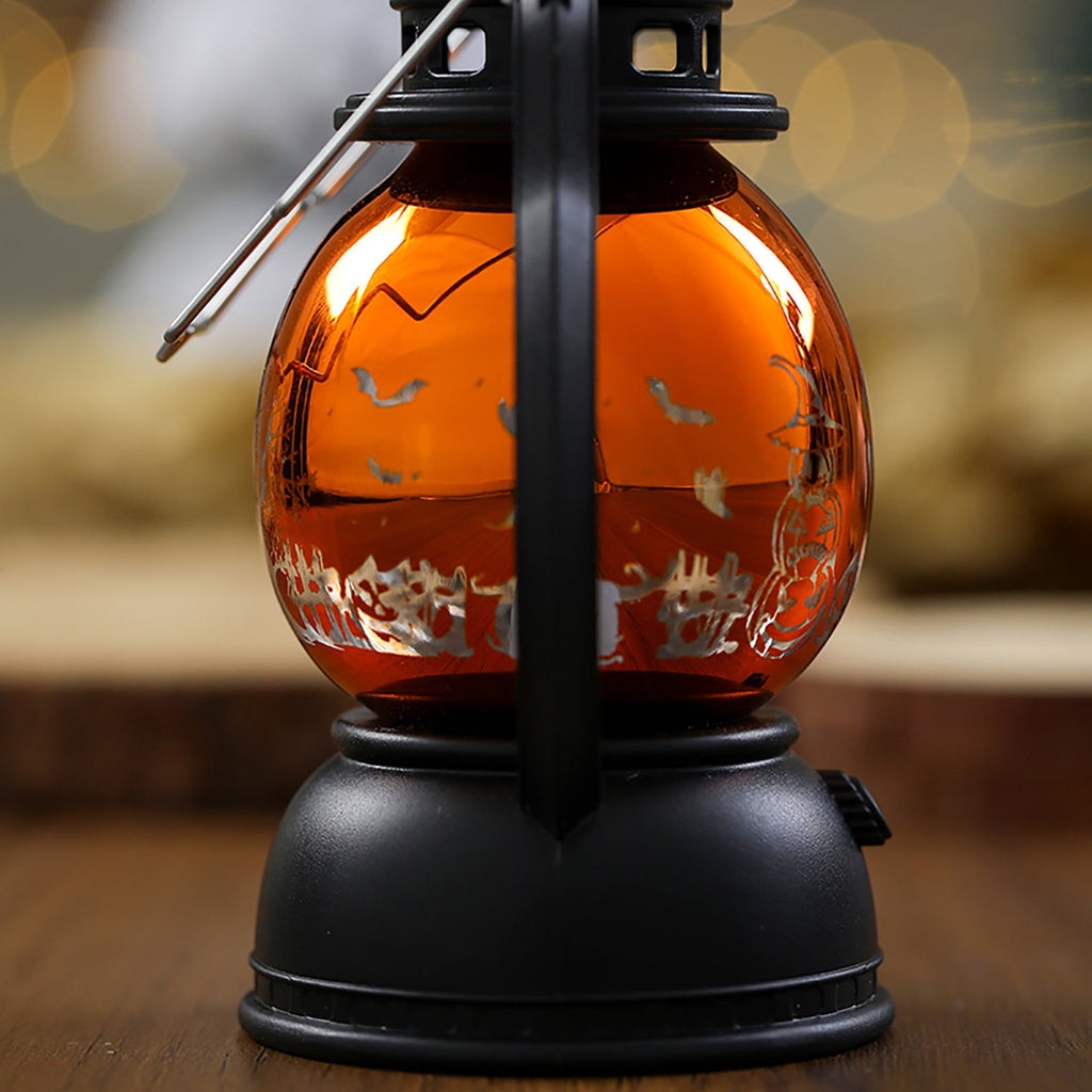Halloween Oil Lamp Outdoor Lights, Flickering Flame Solar Lanterns Lights Outdoor Waterproof, Hanging Lantern Decorative, Solar Powered Lanterns for Yard Patio Path Tree Garden Decor