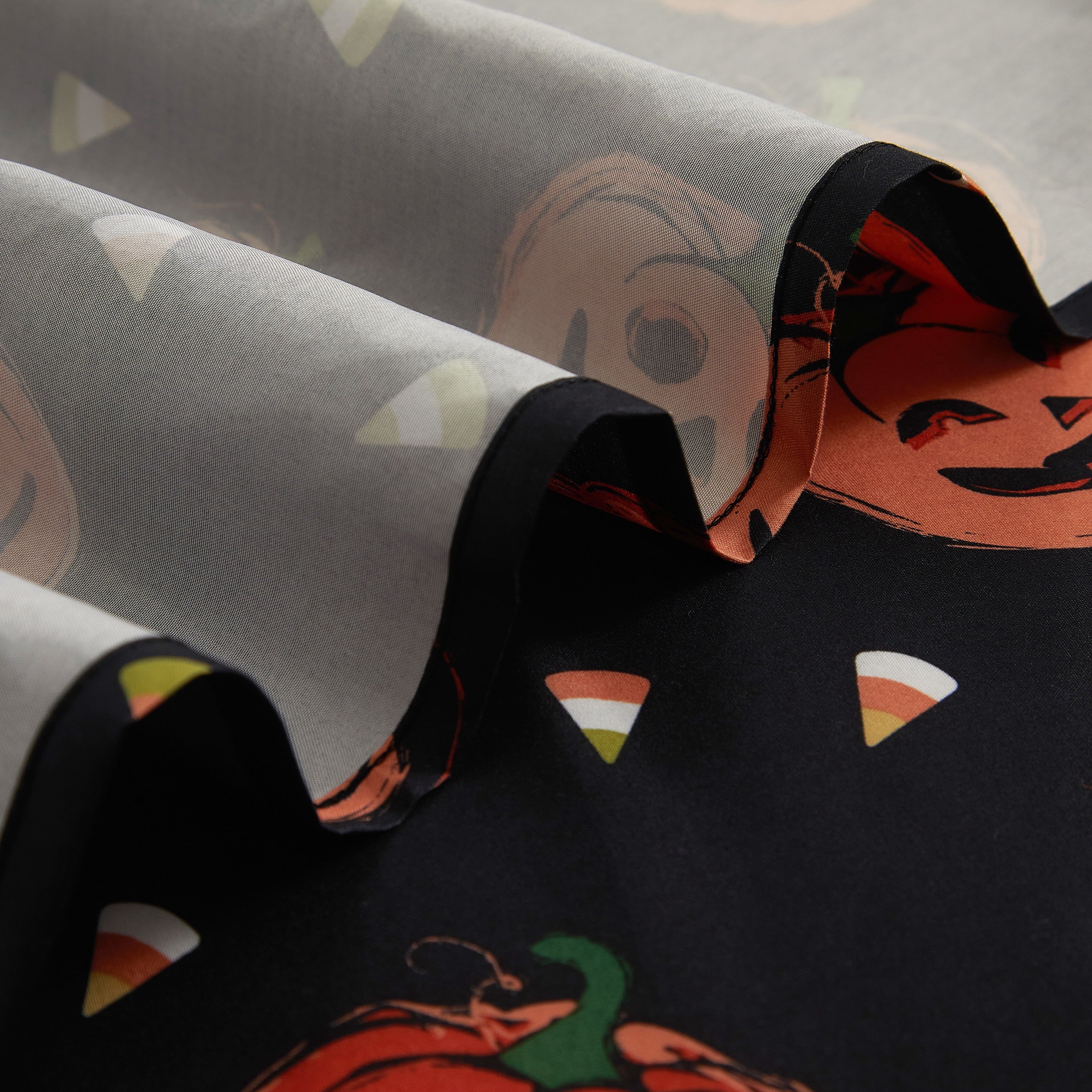 Way To Celebrate Jack-o'-Lantern Shower Curtain Set with 12 Hooks, Black