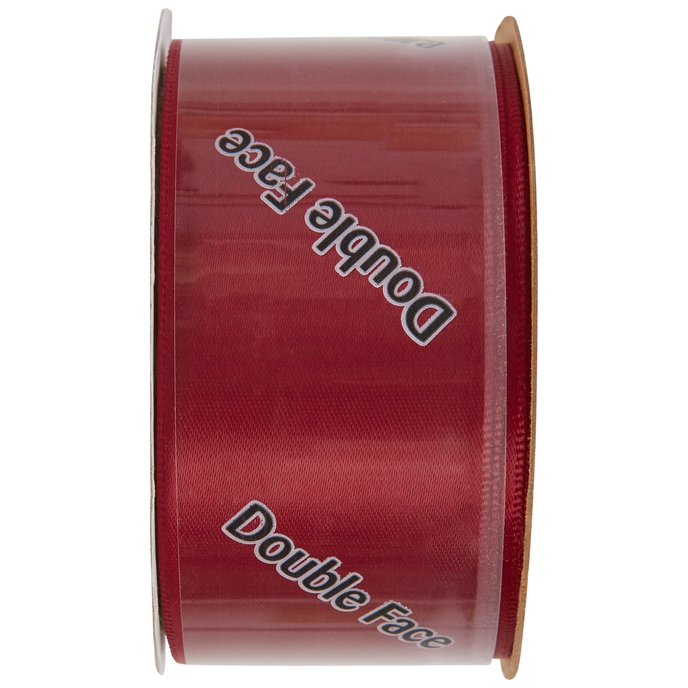 (2 pack) Offray Ribbon, Red 1 1/2 inch Double Face Satin Polyester Ribbon, 12 feet