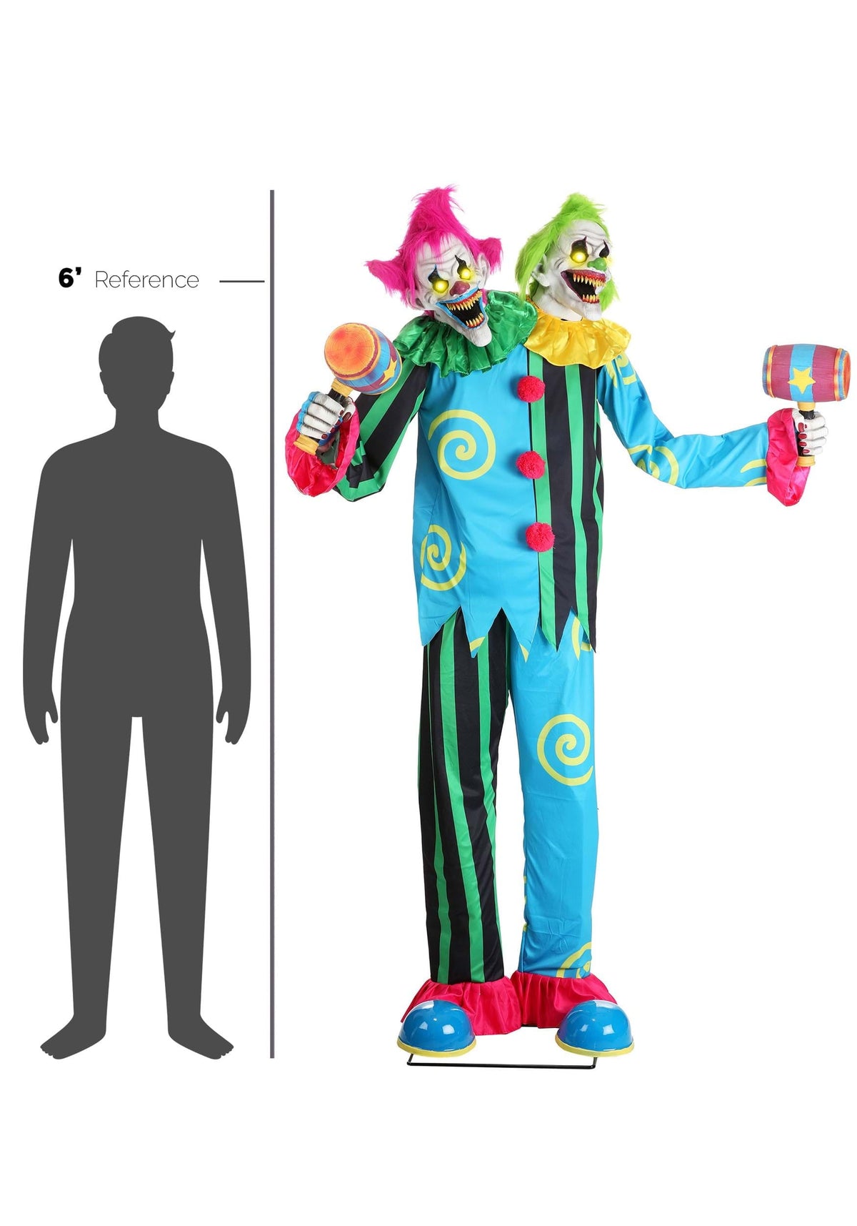 Double Trouble Demon Clown Animated Decoration