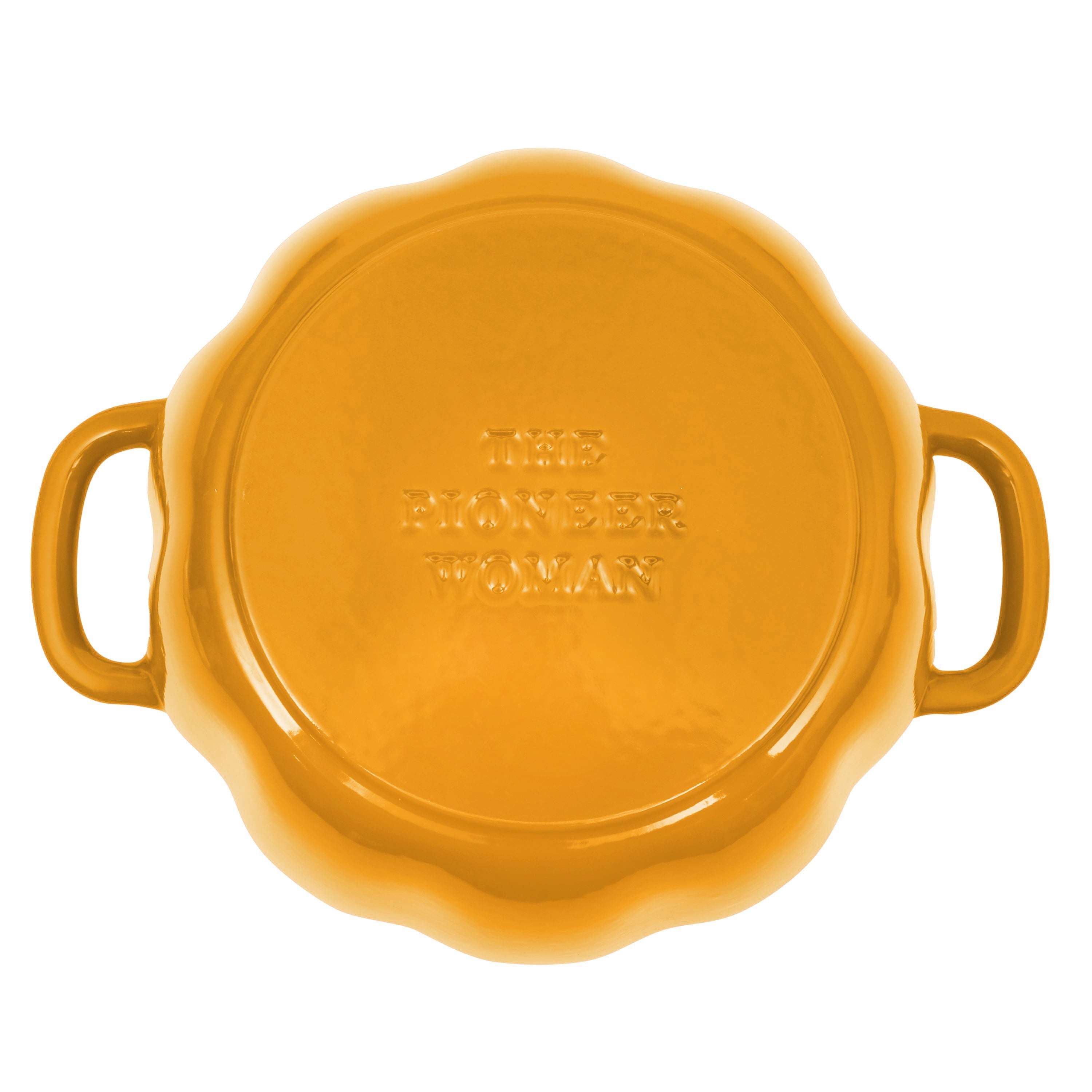 The Pioneer Woman 3.5-Quart Pumpkin Enameled Cast Iron Dutch Oven, Linen