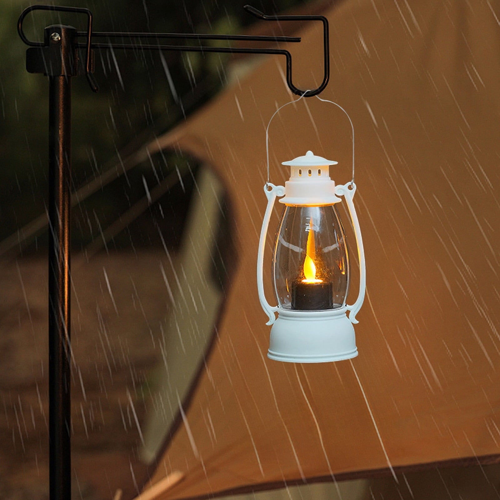 Diceymbol Vintage LED Candle Lantern Battery Operated Flickering Flame Light with Handle for Indoor/Outdoor, Old-Fashioned Colt Lamp Halloween Christmas Home Decor
