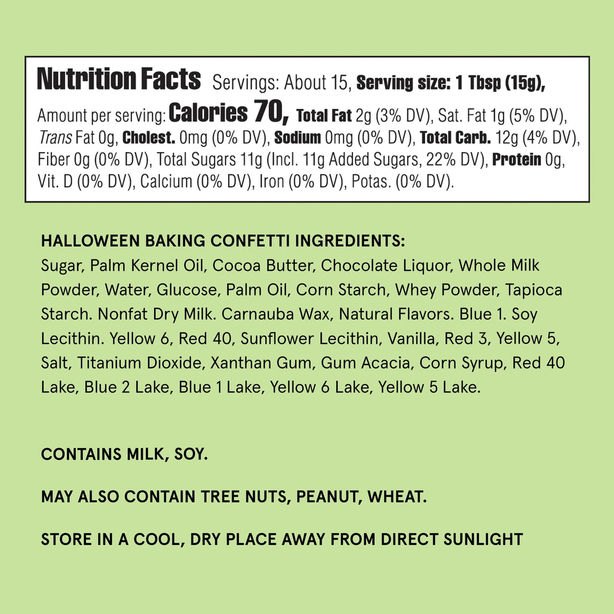Fancy Sprinkles Halloween Baking Confetti with Sprinkles and Chocolate Candy Pieces, 8 oz Bag