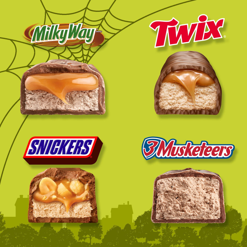 Mars Mixed Snickers, Twix & More Minis Chocolate Halloween Candy Assortment - 295 Count Bulk Bag