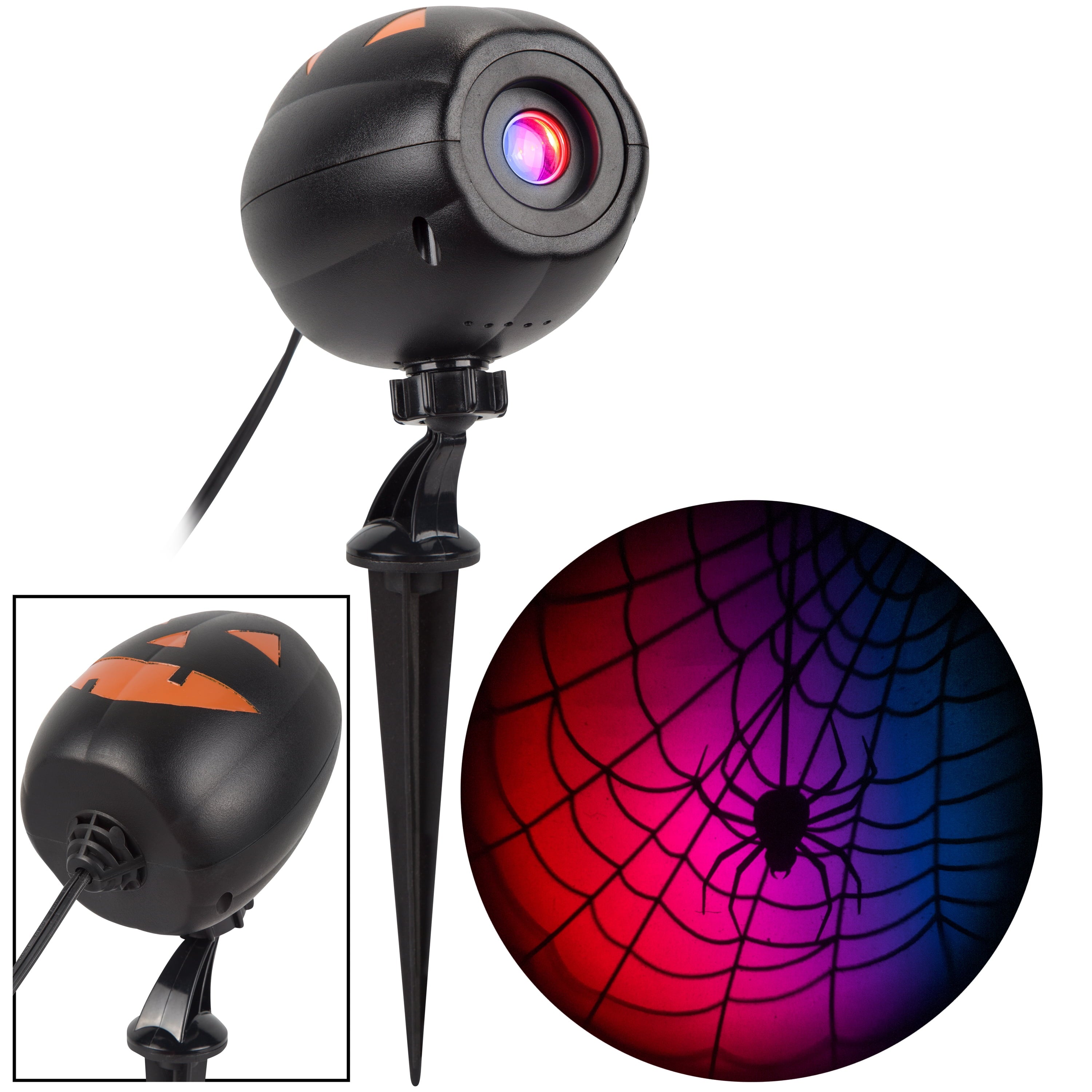 Projection Lightshow Cascading Spider with Color