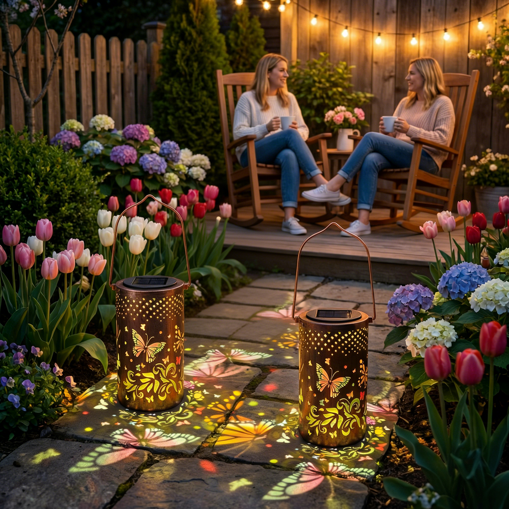Colorful Solar Lanterns IP65 Outdoor Waterproof, Mother's Day Gifts for Women Mom Grandma - LED Colorful Sunflower Solar Lights Metal Hanging Lantern for Patio Yard Porch