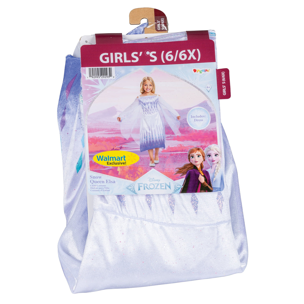 Disney Frozen 2 Snow Queen Elsa Halloween Costume for Children, Girls Size M (7/8), by Disguise