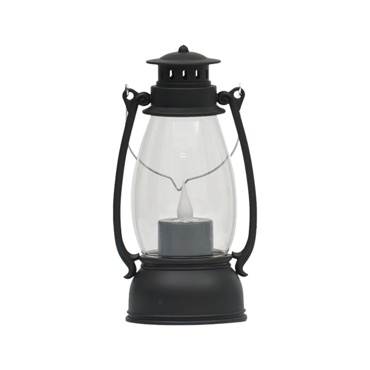 SCNOR Vintage LED Flameless Candle Lantern, Flickering Flame, Battery Operated, Portable Hanging Decor for Christmas Halloween Indoor Outdoor Home