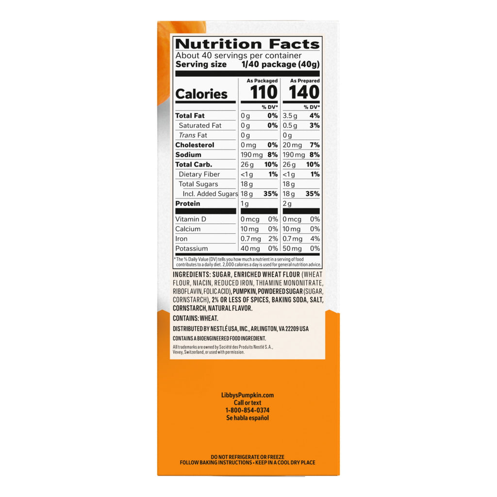 Libby's Pumpkin Bread Kit With Icing Baking Mix Dessert, 57.75 oz Box