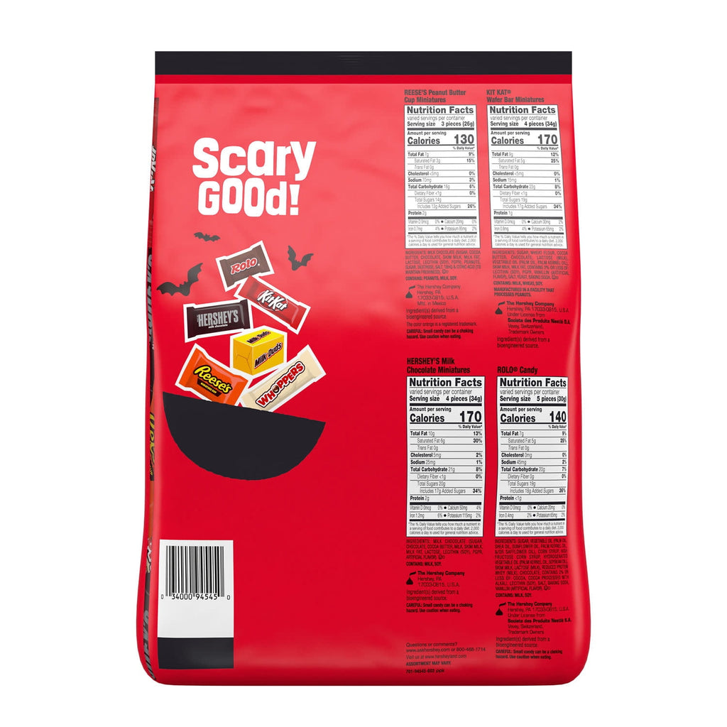 Hershey Assorted, Halloween Candy Bulk Variety Bag, 78.24 oz (275 Pieces)