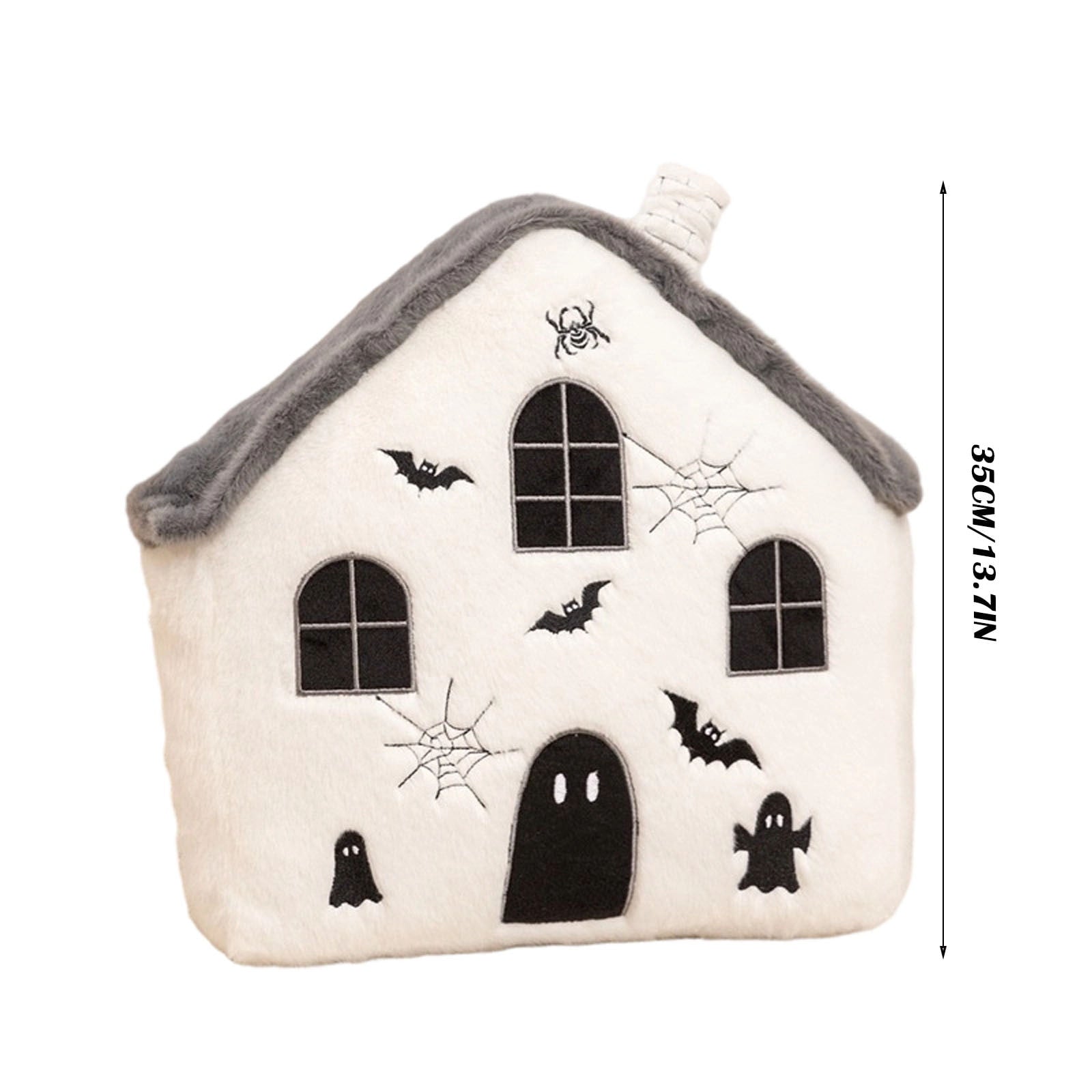 Halloween Ghost Reading Book Throw Pillow Cover, Spooky Library Bookshelf Skull Candlestick Decorative Pillowcase, Retro Halloween Cushion Cover