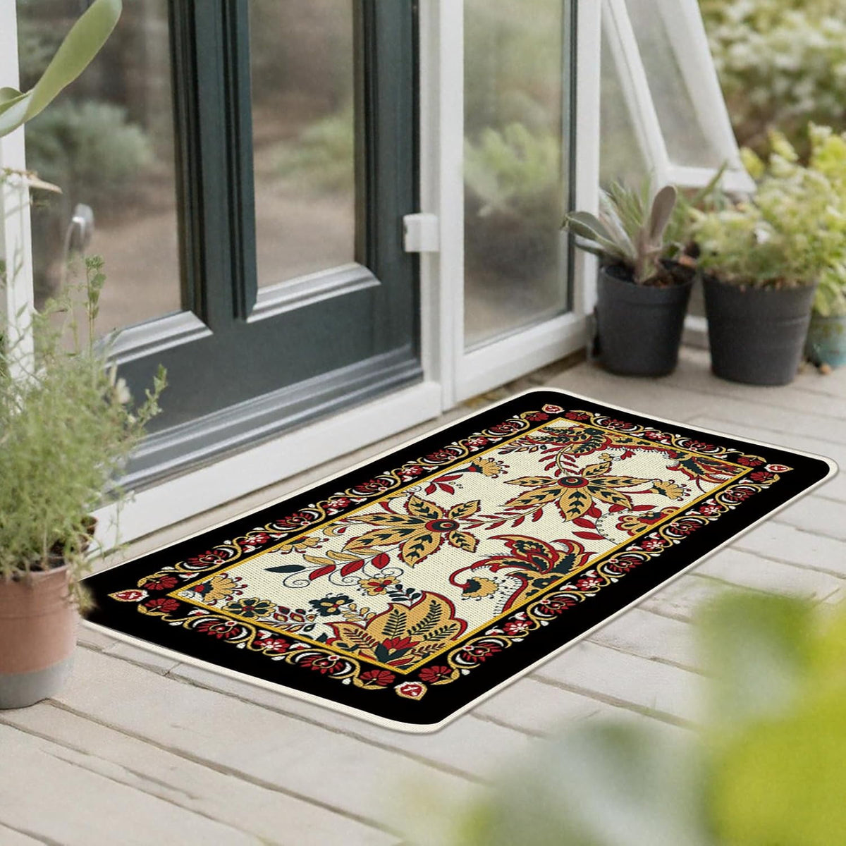 I Put a Spell on You Welcome Front Door Mat, Magical Hocus Pocus Decorative Doormat Non-Slip Floor Entryway Rug, Funny Black Halloween Low Profile Indoor Outdoor Home Kitchen Decor 17x29 Inches