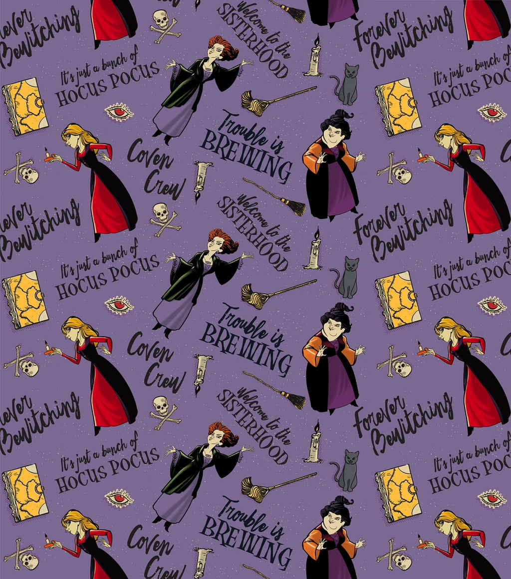 Springs Creative 18" x 21" Cotton Hocus Pocus Trouble Brewing Precut Sewing & Craft Fabric, Multi-color